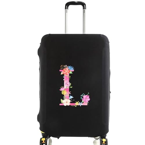 Gepäckabdeckung Mit Monogramm Elastische Gepäckschutzhülle, rosa Buchstaben, bedruckt, Reisezubehör, Trolley-Reisetasche, Schutzhülle for 18-32-Zoll-Koffer Gepäckschutzhülle(8pink L,XL) von MZPOZB