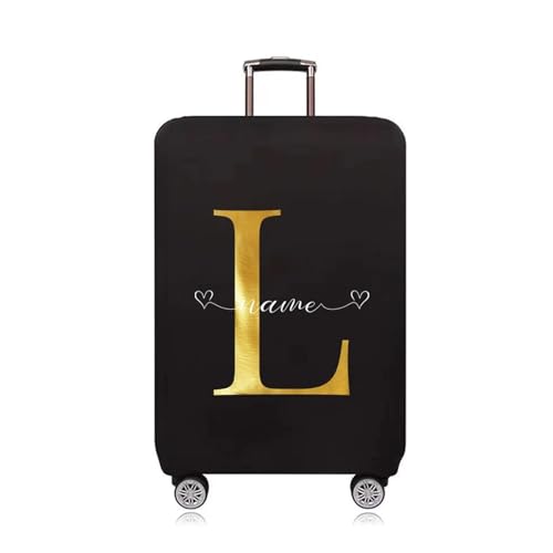 Gepäckabdeckung Mit Monogramm Gepäckabdeckung for 18-28-Zoll-Koffer, dicker, elastischer Staubbeutel, Reisezubehör, Gepäckschutzhülle Gepäckschutzhülle(Black name12L,XL) von MZPOZB