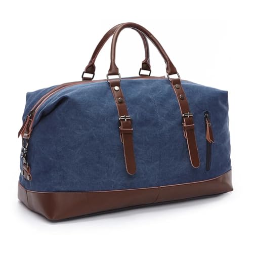 Weekender Bag Herren-Reisetaschen, Handgepäcktaschen, Herren-Seesäcke, Reisetasche, große Wochenendtasche for die Nacht Duffel-Reisetasche (Color : DEEP Blue) von MZPOZB