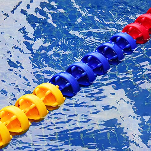 Kommerzielles Schwimmbahn-Trennseil mit Schwimmern, vormontierte Wasserbereich-Sicherheitsleine und Schwimmer-Set, für Schwimmbecken-Trainingswettkämpfe, Bootfahren von MZXTYGHF