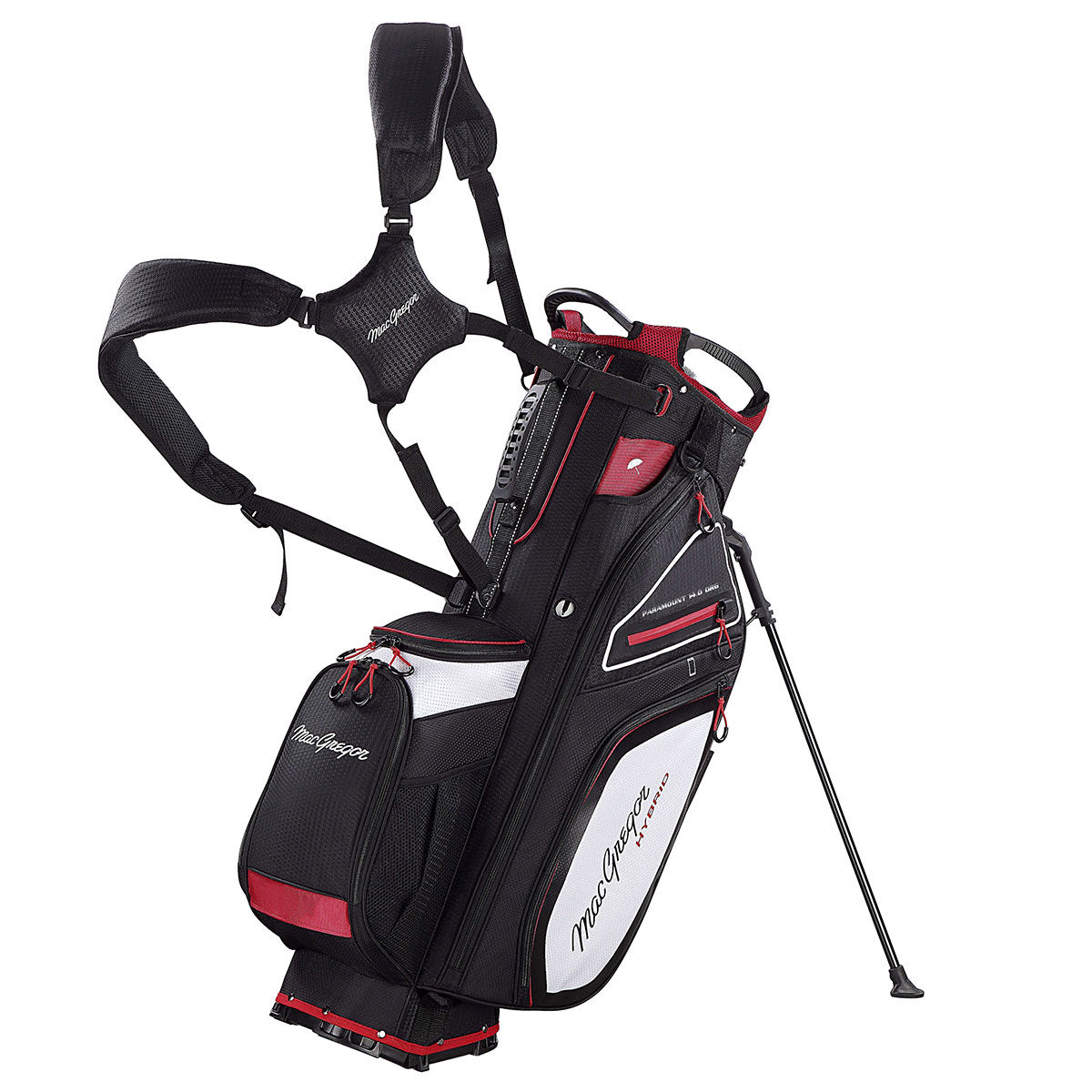 MacGregor Paramount Hybrid 14 Golf Stand Bag, Black/red | American Golf von MacGregor