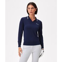 Macade Golf Ella Knit Top Langarm Polo navy Macade Golf Ella Knit Top Langarm Polo navy von Macade Golf