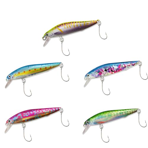 Machilea Fishing Forellenwobbler-Set 5,5cm | UV-Aktiv 5g Forellen-Köder Barsch Angelköder | Langsam Sinkende Trout Spoon Alternative, 5 Stück in Köder-Box Machilea Fishing Forellenwobbler-Set 5,5cm | UV-Aktiv 5g Forellen-Köder Barsch Angelköder | Langsam Sinkende Trout Spoon Alternative, 5 Stück in Köder-Box von Machilea