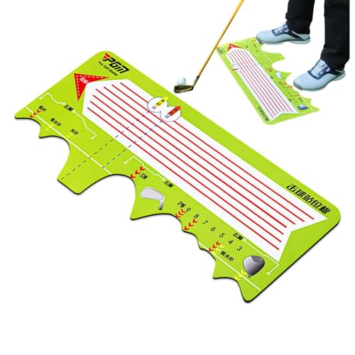 Maciun Golf-Trainingsmatte – Positionsassistent Tuch Golfmatte mit Gummiunterseite – tragbare Schwungübungswerkzeuge, rutschfeste, faltbare Golf-Trainingsmatte für Profis, Anfänger, Golfspieler von Maciun