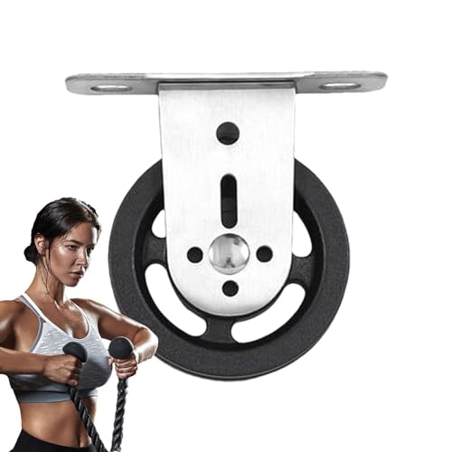 Maciun Seilzug-Rad, Workout-Kabel, 360-Grad-Rotationssystem, Seilzug-Rad, Fitnessgeräte, Fitnessstudio, Lat-Pulldown-Aufsätze, Nylon-Lager-Riemenscheibe von Maciun