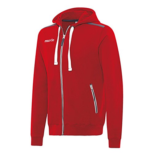 Macron, Motown, Sweatshirt Mit Reißverschluss Und Kapuze, Rot, M, Unisex-Adult Macron, Motown, Sweatshirt Mit Reißverschluss Und Kapuze, Rot, M, Unisex-Adult von Macron
