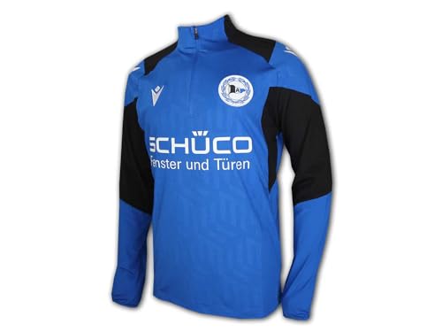 Macron Arminia Bielefeld Training 1/4 Zip Top blau DSC Arminia Trainingshirt, Größe:XL von Macron