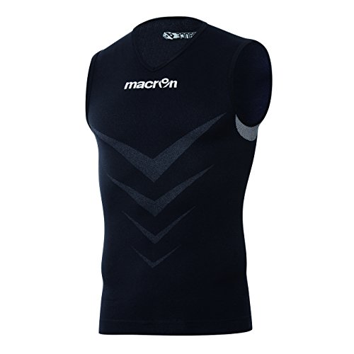 Macron Compression Sans Manches Performance+ Trikot T-Shirt, Schwarz, M von Macron