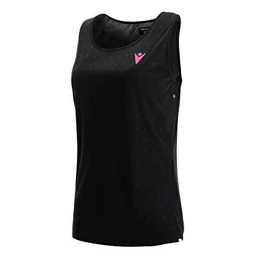 Macron Damen Padel Start Cb Lucia Singlet Woman Blk Printed Gaming-Top, Schwarz, XL von Macron