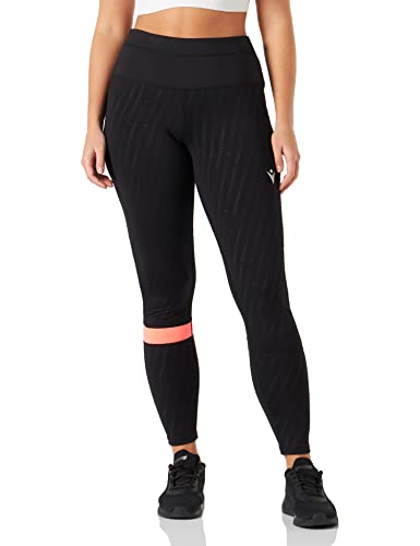 Macron Damen Run FCC Clover Light Stretch Long Pants Woman Blk/Ncor Laufhose, Schwarz, XL von Macron