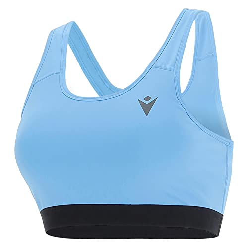 Macron Damen Run Kona Scb Beatrix Crop Bra Light Blau/Schwarz BH, himmelblau, M von Macron