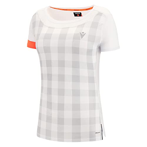 Macron Damen Run Prime Scc Bridget T-Shirt Print Wht/Ncor Ss Wmn, Weiß, S von Macron