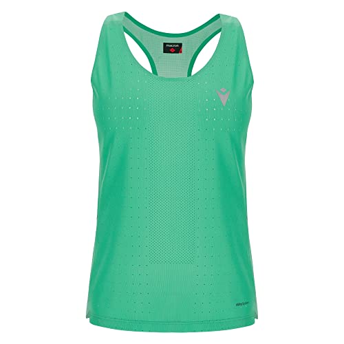 Macron Damen Run Prime Scd Deborah Tank Print Sbud Grn Ss Wmn Tanktop, grün, L von Macron