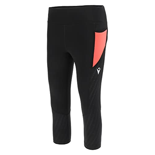 Macron Damen Run Scc Cheryl Light Stretch 3/4 Pants Blk/Ncor Wmn Leggings, Schwarz, XL Macron Damen Run Scc Cheryl Light Stretch 3/4 Pants Blk/Ncor Wmn Leggings, Schwarz, XL von Macron