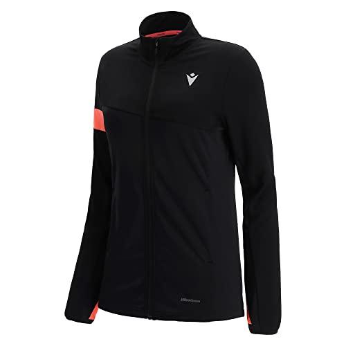 Macron Damen Run Scc Corina Light Stretch Full Zip Top Blk/Ncor Wmn Sweatshirt, Schwarz-Koralle, S Macron Damen Run Scc Corina Light Stretch Full Zip Top Blk/Ncor Wmn Sweatshirt, Schwarz-Koralle, S von Macron