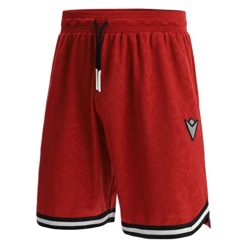 Macron Herren Athleisure Scc Acapulco Basketball-Shorts Deep Red, rot, S von Macron