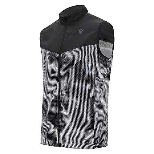 Macron Herren Run Chinook Scb Dennis W-Breaker Weste Wht/Blk Optical Pr Winddicht, Weiß-Schwarz, XXL Macron Herren Run Chinook Scb Dennis W-Breaker Weste Wht/Blk Optical Pr Winddicht, Weiß-Schwarz, XXL von Macron