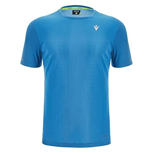 Macron Herren Run Prime Scd Clifton T-Shirt Print Paris Blue Ss, blau, M von Macron