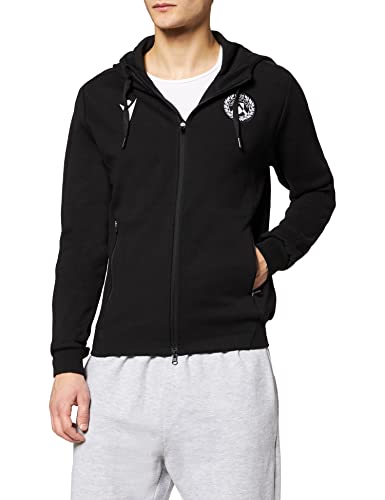 Macron Merchandising ufficiale Udinese Fußball 2021/22 Sweatshirt mit Reißverschluss, Schwarz, XXL von Macron