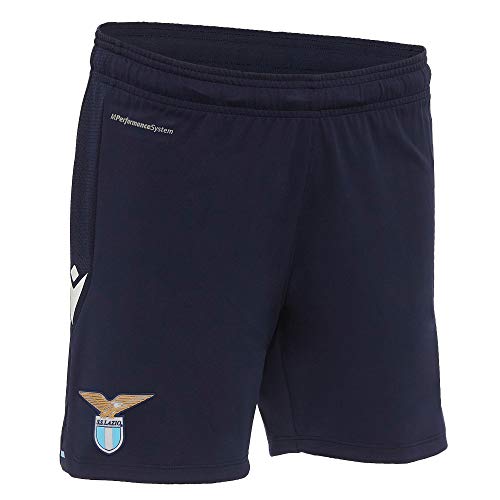 Macron SSL M20 Short Gara Third, offizielle Jr, Kinder-Shorts Dritter SS Lazio 2020/21, Blau, JL von Macron