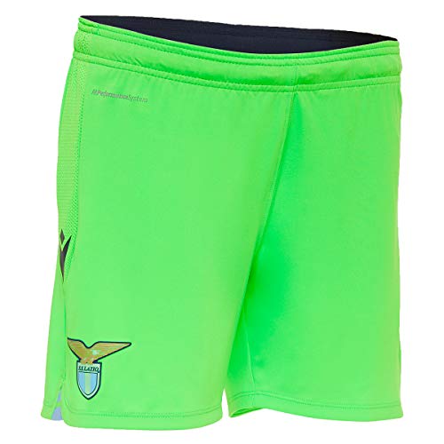 Macron SSL M20 Short Wettkampf Jr, Short Away SS Lazio 2020/21, Kinder, neongrün, JM Macron SSL M20 Short Wettkampf Jr, Short Away SS Lazio 2020/21, Kinder, neongrün, JM von Macron