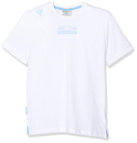 Macron Jungen SSL Merch Bj Bia Jr Offizielles T-Shirt aus Polycotton Junior Mm Ss Lazio 2019/2020, weiß, XXS Macron Jungen SSL Merch Bj Bia Jr Offizielles T-Shirt aus Polycotton Junior Mm Ss Lazio 2019/2020, weiß, XXS von Macron