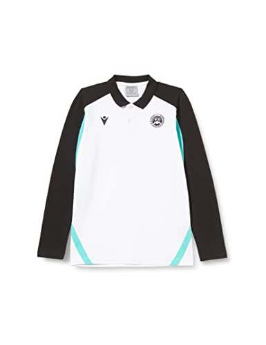 Macron Unisex Kinder Merchandising ufficiale Udinese Poloshirt mit Langen Ärmeln, 2021/22, Weiß, JM Macron Unisex Kinder Merchandising ufficiale Udinese Poloshirt mit Langen Ärmeln, 2021/22, Weiß, JM von Macron
