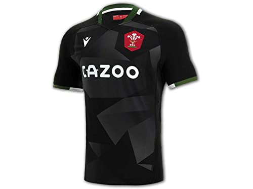 Macron WRU Wales Alternate Pro Shirt M23 schwarz Welsh Rugby Union Jersey Trikot, Größe:XXL Macron WRU Wales Alternate Pro Shirt M23 schwarz Welsh Rugby Union Jersey Trikot, Größe:XXL von Macron