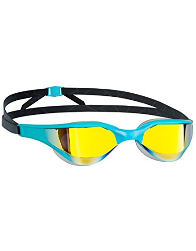Mad Wave Razor Rainbow Schwimmbrille, Azurblau/Schwarz, Uni-Size Mad Wave Razor Rainbow Schwimmbrille, Azurblau/Schwarz, Uni-Size von Mad Wave