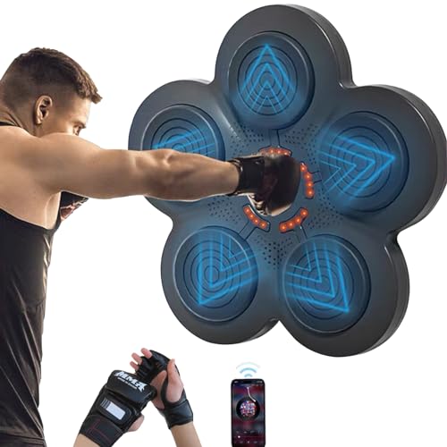 Musik-Box-Trainingsgerät, Smart Music Wall Mounted Punching Sportgeräte mit professionellen Boxhandschuhen, 9-Gang-Geschwindigkeitsmodus, Hand-/Augen-/Geschwindigkeitsreaktion für Stressabbau Musik-Box-Trainingsgerät, Smart Music Wall Mounted Punching Sportgeräte mit professionellen Boxhandschuhen, 9-Gang-Geschwindigkeitsmodus, Hand-/Augen-/Geschwindigkeitsreaktion für Stressabbau von Madamera