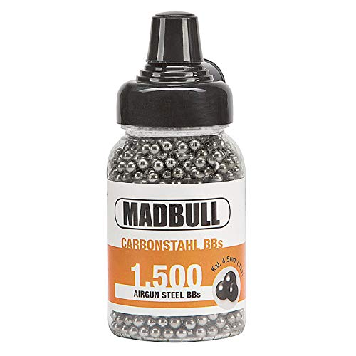 Madbull Stahlrundkugeln Kaliber 4,5 mm BB 1500er für CO2 Luftpistolen und Luftgewehre Madbull Stahlrundkugeln Kaliber 4,5 mm BB 1500er für CO2 Luftpistolen und Luftgewehre von Madbull