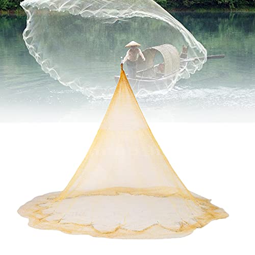 Fischernetz, 3 m x 4 m, Handwerfer, Angelnetz, Nylon, Monofilament, Fischkiemennetz, einfaches Werfen, Angelwerkzeug von Madeinely