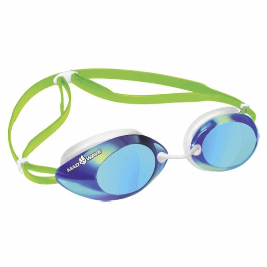 Madwave Lane 4 Rainbow Swimming Goggles Grün von Madwave