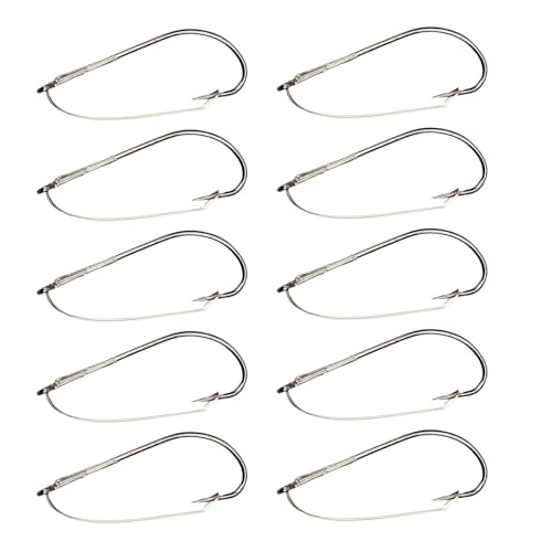 MagiDeal 10 Stück unkrautfreie Angelhaken, unkrautfreie Wacky-Wurmhaken zum Barschangeln, Barb-Haken, Wacky-Rig-Haken, Unkrautschutz, Jig-Haken, 38,8 mm x 13,5 mm MagiDeal 10 Stück unkrautfreie Angelhaken, unkrautfreie Wacky-Wurmhaken zum Barschangeln, Barb-Haken, Wacky-Rig-Haken, Unkrautschutz, Jig-Haken, 38,8 mm x 13,5 mm von MagiDeal