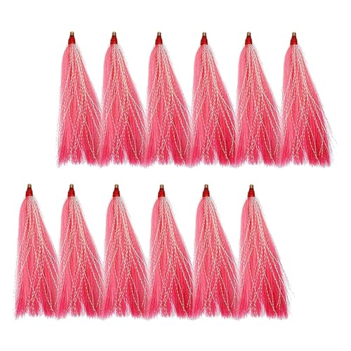 MagiDeal 12 Stück Angel-Bucktail-Teaser, Angelköder, tragbares, handgefertigtes Zubehör, Angelgerät, Salzwasserstecker für das Angeln im Freien, ROSA MagiDeal 12 Stück Angel-Bucktail-Teaser, Angelköder, tragbares, handgefertigtes Zubehör, Angelgerät, Salzwasserstecker für das Angeln im Freien, ROSA von MagiDeal