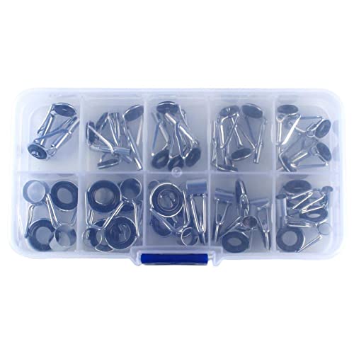 MagiDeal 36 Stück Angelruten-Spitzenring-Augenführungs-Reparatur-Set, Edelstahlrahmen, Keramik-Schnurführungsring, DIY-Augenringe, Ersatz, Schwarz, 18 Größen MagiDeal 36 Stück Angelruten-Spitzenring-Augenführungs-Reparatur-Set, Edelstahlrahmen, Keramik-Schnurführungsring, DIY-Augenringe, Ersatz, Schwarz, 18 Größen von MagiDeal