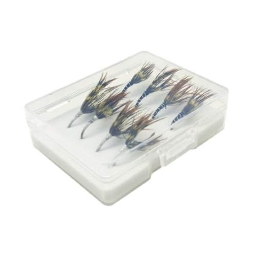 MagiDeal 8X Nass Fliegenfischen Köder Fliegenfischen Köder mit Haken mit Box Künstliche Köder Angelgerät für Männer Angler Salzwasser Fluss von MagiDeal