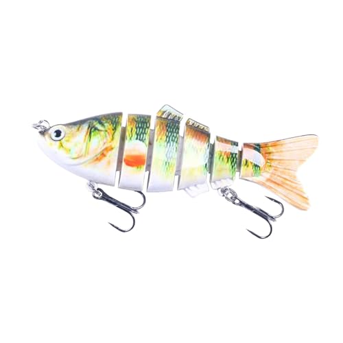 MagiDeal Angelköder, Kunstköder, Drillingshaken, mehrgelenkiger Swimbait, Angelbedarf, Geschenke für Männer, Angelausrüstung für den Außenbereich, Style D von MagiDeal