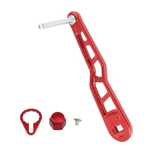 MagiDeal Angelrollengriff, Wellendurchmesser 4 Mm, DIY Reparaturmodifikation, Und Rechter Teil, Angelrollenkurbel für Lager, 7 X 4 X 2,5 Mm Welle, Rot von MagiDeal