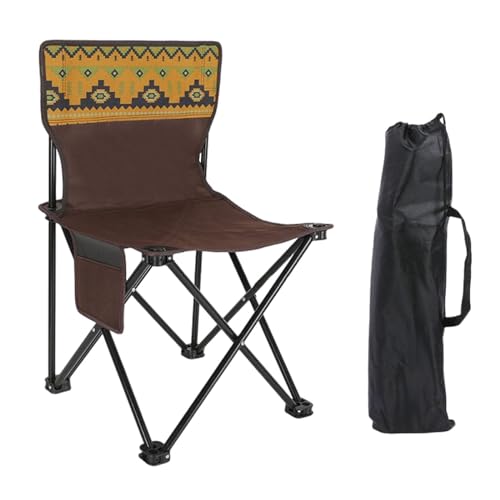 MagiDeal Camping Klappstuhl Heavy Duty Metallrahmen mit Rückenlehne Stuhl Tragbar für Rasen im Freien von MagiDeal