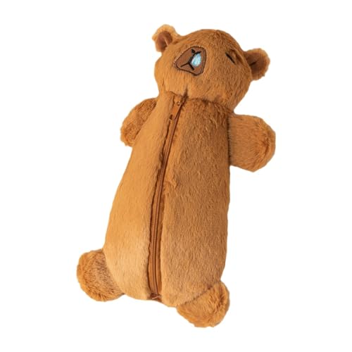 MagiDeal Gefüllte Capybara-Puppe, Federmäppchen in Tierform, Neuheit, tragbar, vielseitig, weich, praktisch, Stifttasche, Kosmetiktasche für Teenager, Rotz von MagiDeal