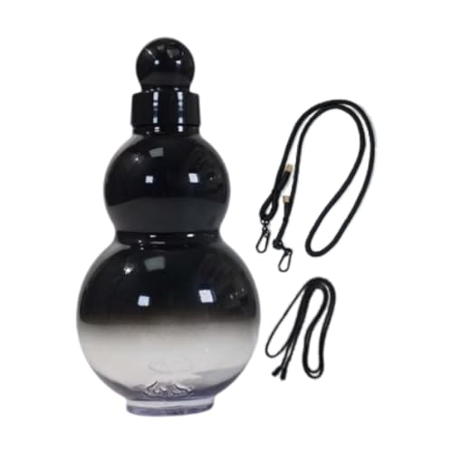 MagiDeal Gourd Wasserflasche Sportkessel 900ml Leichte Trinkflasche Trinkbecher zum Laufen Wandern Straßenklettern Radfahren, Schwarz von MagiDeal