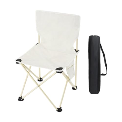 MagiDeal Klappstuhl Campingstuhl Angelstuhl -Außensitz Strandstuhl für Garten Sportveranstaltungen Rucksackreisen Grillen, Beige L von MagiDeal