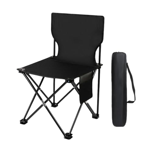 MagiDeal Klappstuhl Campingstuhl Angelstuhl -Außensitz Strandstuhl für Garten Sportveranstaltungen Rucksackreisen Grillen, Black M von MagiDeal