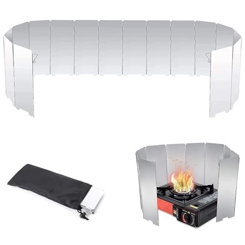MagiSel Campingkocher Windschutzscheibe, Faltbar Aluminium Windschutz, Faltbarer Windschutz für Gaskocher, Platten Aluminium Windschutzscheibe für BBQ Picknick Camping Ausrüstung, 10 Stück MagiSel Campingkocher Windschutzscheibe, Faltbar Aluminium Windschutz, Faltbarer Windschutz für Gaskocher, Platten Aluminium Windschutzscheibe für BBQ Picknick Camping Ausrüstung, 10 Stück von MagiSel