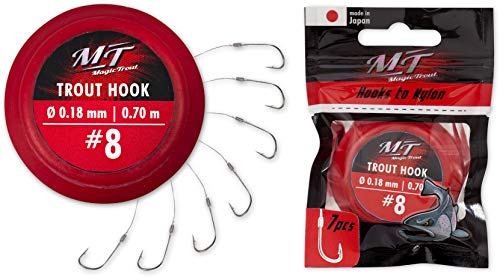 Magic Trout silber 8 Trout Hook Ø0,18mm 200cm 7Stück, 8 Magic Trout silber 8 Trout Hook Ø0,18mm 200cm 7Stück, 8 von Magic Trout