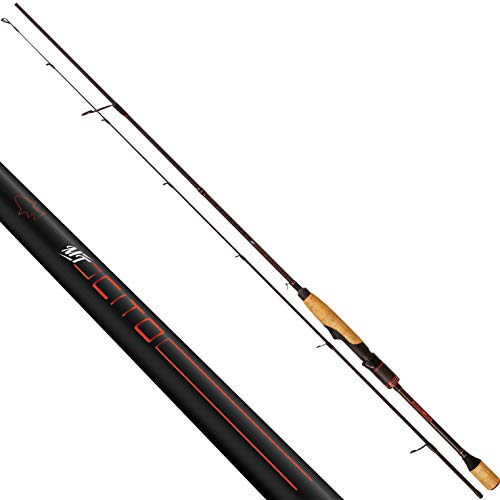 Magic Trout Qualitäts-Forellenrute Cito Angelrute Spinnrute mit solid Spitze Forellen Angeln erhältlich in 3 Größen, Schwarz-Rot, 2,00 m von Magic Trout
