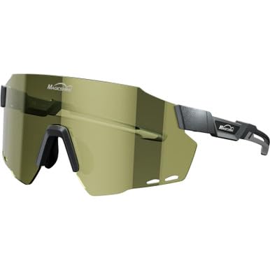 Magicshine Windbreaker Classic Sonnenbrille, Gold, Goldfarben, Standard Magicshine Windbreaker Classic Sonnenbrille, Gold, Goldfarben, Standard von MagicShine