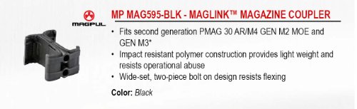 Magpul Men's Maglink Coupler PMAG 5.56 Schwarz, universal von Magpul