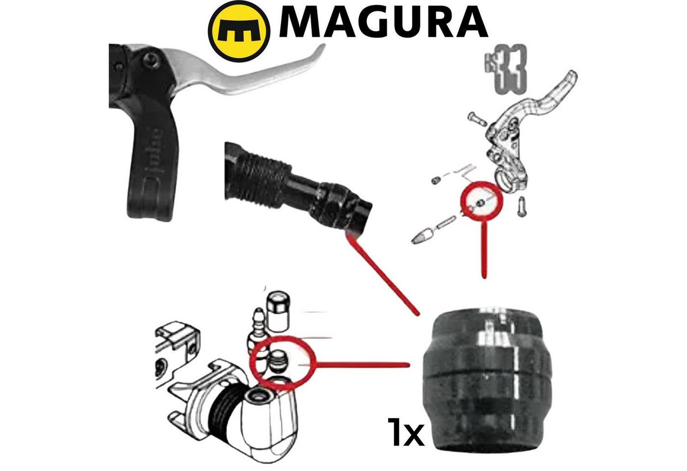 Magura Felgenbremse 1x Magura Bremsleitung Klemmring / Olive für Felgenbremse Magura Felgenbremse 1x Magura Bremsleitung Klemmring / Olive für Felgenbremse von Magura